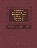 Ausf Hrliche Erl Uterung Der Pandecten Nach Hellfeld: Ein Commentar, Volume 31