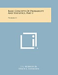 Basic Concepts of Probability and Statistics, Part 1: Probability