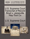 U.S. Supreme Court Transcript of Record Boyd v. Janesville Hay-Tool Co