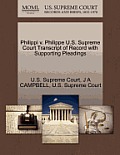 Philippi V. Philippe U.S. Supreme Court Transcript of Record with Supporting Pleadings