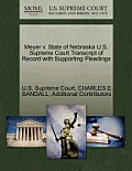 Meyer V. State of Nebraska U.S. Supreme Court Transcript of Record with Supporting Pleadings