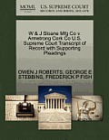 W & J Sloane Mfg Co V. Armstrong Cork Co U.S. Supreme Court Transcript of Record with Supporting Pleadings