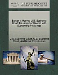Barker V. Harvey U.S. Supreme Court Transcript of Record with Supporting Pleadings