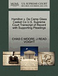 Hamilton v. De Camp Glass Casket Co U.S. Supreme Court Transcript of Record with Supporting Pleadings
