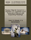 Rosslyn Steel & Cement Co V. Etchison U.S. Supreme Court Transcript of Record with Supporting Pleadings