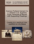 Kosmos Portland Cement Co V. Johnson U.S. Supreme Court Transcript of Record with Supporting Pleadings