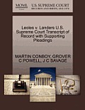 Leoles V. Landers U.S. Supreme Court Transcript of Record with Supporting Pleadings