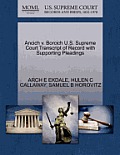 Ancich V. Borcich U.S. Supreme Court Transcript of Record with Supporting Pleadings