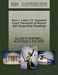 Kivo V. Loeb U.S. Supreme Court Transcript of Record with Supporting Pleadings