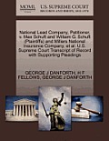 National Lead Company, Petitioner, V. Max Schuft and William G. Schuft (Plaintiffs) and Millers National Insurance Company, Et Al. U.S. Supreme Court