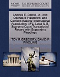 Charles E. Daboll, Jr., and Operative Plasterers' and Cement Masons' International Association, Afl, Local U.S. Supreme Court Transcript of Record wit