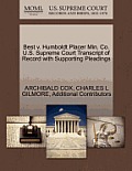 Best V. Humboldt Placer Min. Co. U.S. Supreme Court Transcript of Record with Supporting Pleadings