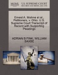Ernest A. Mishne Et Al., Petitioners, V. Ohio. U.S. Supreme Court Transcript of Record with Supporting Pleadings