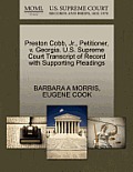Preston Cobb, Jr., Petitioner, V. Georgia. U.S. Supreme Court Transcript of Record with Supporting Pleadings