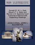 Donald (O. W.) V. Zack Meyer's T. V. Sales and Service U.S. Supreme Court Transcript of Record with Supporting Pleadings