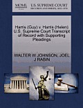 Harris (Guy) V. Harris (Helen) U.S. Supreme Court Transcript of Record with Supporting Pleadings
