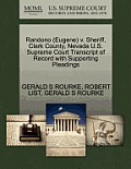 Randono (Eugene) V. Sheriff, Clark County, Nevada U.S. Supreme Court Transcript of Record with Supporting Pleadings