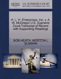 H. L. H. Enterprises, Inc. V. A. W. McGregor U.S. Supreme Court Transcript of Record with Supporting Pleadings