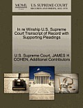 In Re Winship U.S. Supreme Court Transcript of Record with Supporting Pleadings