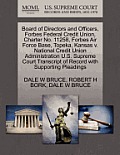 Board of Directors and Officers, Forbes Federal Credit Union, Charter No. 11258, Forbes Air Force Base, Topeka, Kansas V. National Credit Union Admini