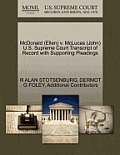 McDonald (Ellen) V. McLucas (John) U.S. Supreme Court Transcript of Record with Supporting Pleadings