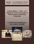 United States V. Ohio. U.S. Supreme Court Transcript of Record with Supporting Pleadings