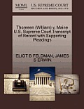 Thoresen (William) V. Maine U.S. Supreme Court Transcript of Record with Supporting Pleadings