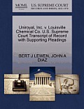 Uniroyal, Inc. V. Louisville Chemical Co. U.S. Supreme Court Transcript of Record with Supporting Pleadings