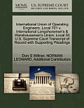 International Union of Operating Engineers, Local 701 V. International Longshoremen's & Warehousemen's Union, Local 50 U.S. Supreme Court Transcript o