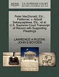 Peter MacDonald, Etc., Petitioner, V. Abbott Sekaquaptewa, Etc., et al. U.S. Supreme Court Transcript of Record with Supporting Pleadings