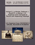 Herbert O. La Morder, Petitioner, V. Sherrill E. La Morder. U.S. Supreme Court Transcript of Record with Supporting Pleadings