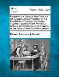 People of the State of New York, Ex Rel. Joseph Lewis (President of the Freethinkers' Society) Petitioner-Appellant Against Frank Pierrepont Graves, C