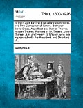 In the Court for the Trial of Impeachments and the Correction of Errors. Between David Deas, Appellant and Daniel Thorne, William Thorne, Richard V. W