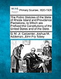 The Public Statutes of the State of Rhode Island and Providence Plantations, to Which are Prefixed the Constitutions of the United States and of the S