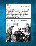 Compiled Ordinances of the City of Minden, Nebraska. Adopted and Published by Authority of the Mayor and Council of the City of Minden, Nebraska, Sept