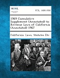 1969 Cumulative Supplement (Annotated) to Revenue Laws of California (Annotated) 1967