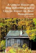 A Concise Report on Blog Advertising and a Concise Report on Asset Management