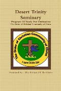 Desert Trinity Seminary Program Of Study For Ordination