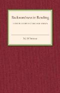 Backwardness in Reading: A Study of Its Nature and Origin