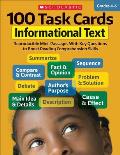 100 Task Cards Informational Text Reproducible Mini Passages with Key Questions to Boost Reading Comprehension Skills