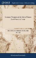 Genuine Memoirs of the Life of Simon Lord Fraser of Lovat