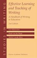 Effective Learning and Teaching of Writing: A Handbook of Writing in Education
