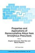 Properties and Applications of Nanocrystalline Alloys from Amorphous Precursors: Proceedings of the NATO Advanced Research Workshop on Properties and