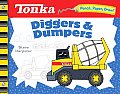 Pencil Paper Draw Tonka Diggers & Dumpers