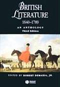 British Literature, 1640-1789: An Anthology