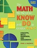 The Math We Need to Know and Do in Grades Prek-5: Concepts, Skills, Standards, and Assessments