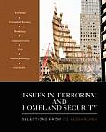 Issues in Terrorism & Homeland Security Selections from CQ Researcher