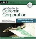 How to Form Your Own California Corporation Binder With CD
