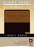 Bible NLT Giant Print 2nd Edition Brown & Tan Leather