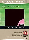 Bible Compact Edition NLT Leatherlike Brown Pink Large Print Second Edition